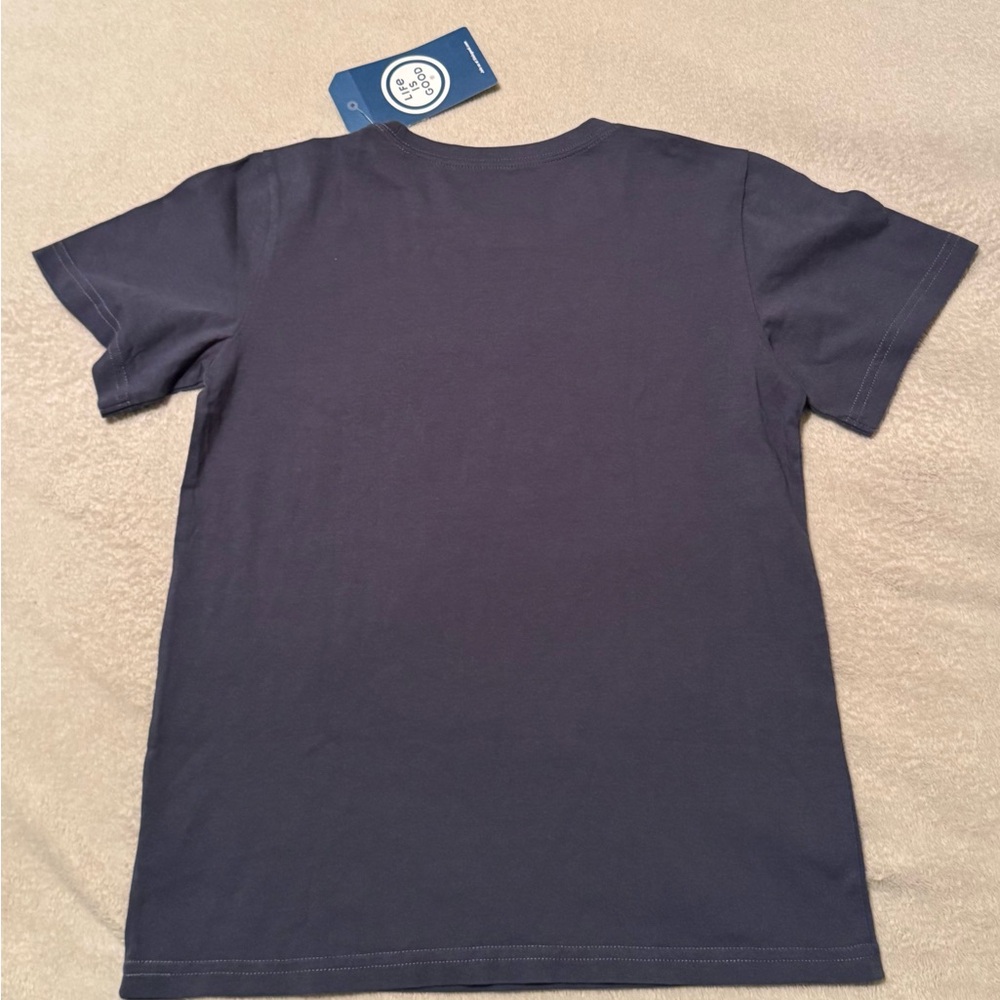 Life is Good Navy Tie Dye Heart Crusher T-Shirt - Picture 4 of 6